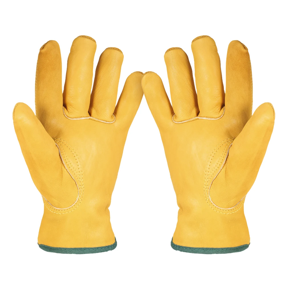 Leather Working Gloves Men's Work Cowhide Gloves Gardening Digging Planting Plant Flower Pruning Protective Glove Driver
Leather Working Gloves Men's Work Cowhide Gloves Gardening Digging Planting Plant Flower Pruning Protective Glove Driver