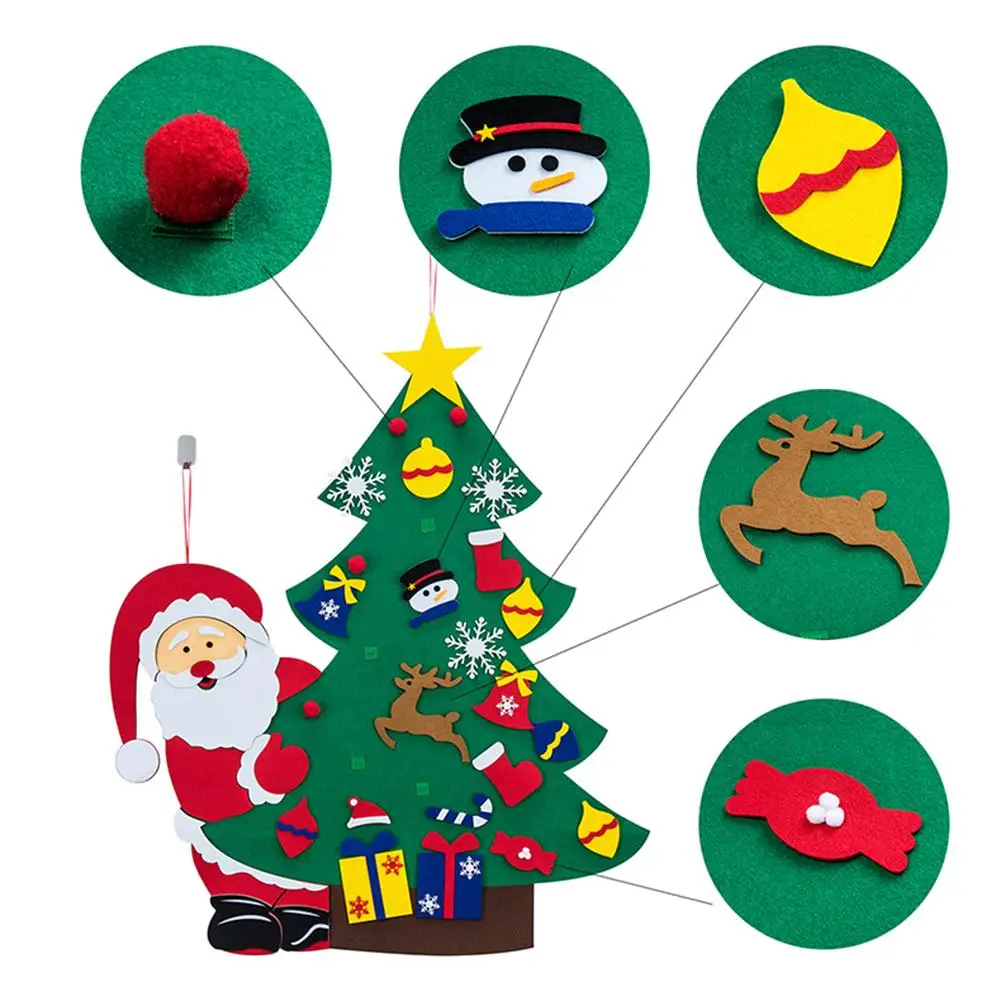 diy felt christmas tree decorations new year gifts children toys
