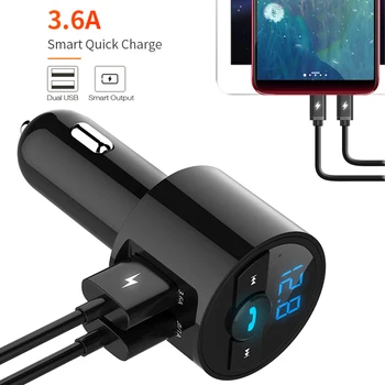 Car FM Transmitter Multifunctional MP3 Player with Dual USB Charging Port Wireless BT Bluetooth Built-in Microphone
Car FM Transmitter Multifunctional MP3 Player with Dual USB Charging Port Wireless BT Bluetooth Built-in Microphone