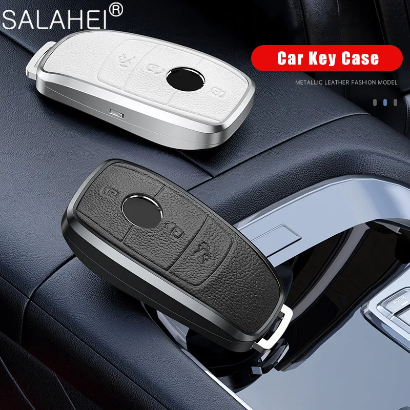 Car Leather Aluminum Alloy Key Case Cover With Keychain Ring Protection Accessories For Mercedes Benz 2017 E Class W213 2018 S
Car Leather Aluminum Alloy Key Case Cover With Keychain Ring Protection Accessories For Mercedes Benz 2017 E Class W213 2018 S