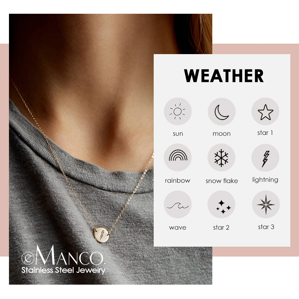 eManco Snow Pendant Necklace for women Personalized Choker Necklace Female 316L Stainless Steel Necklace women Fashion Jewelry
eManco Snow Pendant Necklace for women Personalized Choker Necklace Female 316L Stainless Steel Necklace women Fashion Jewelry