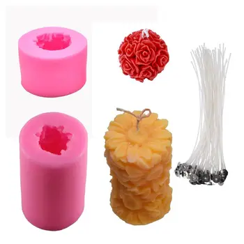 Candle Molds Cylinder and Sphere Shape Rose Flower Silicone Molds for Making DIY R9UC
Candle Molds Cylinder and Sphere Shape Rose Flower Silicone Molds for Making DIY R9UC