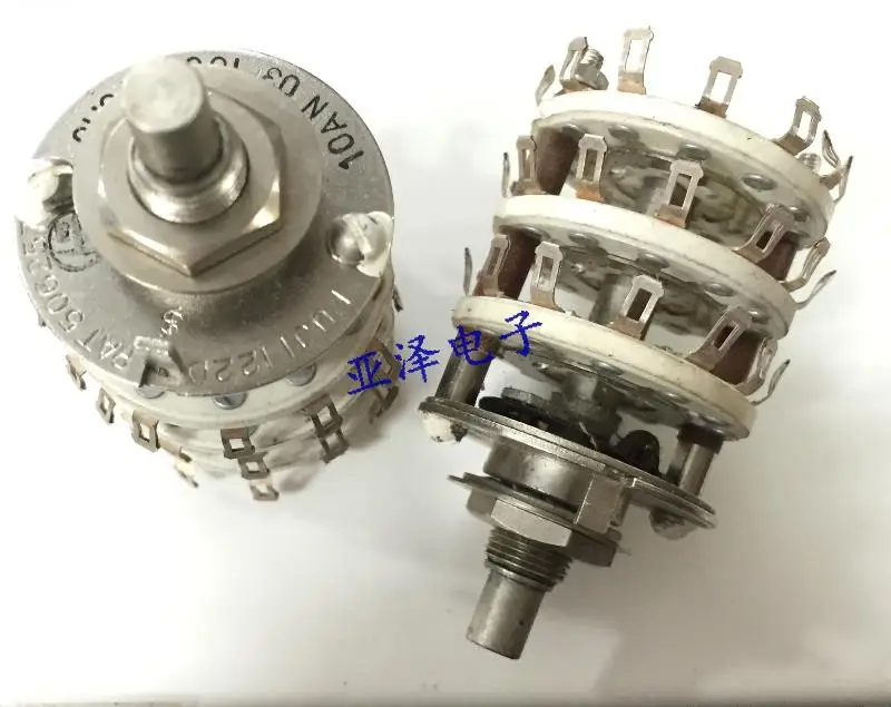 2PCS/LOT ceramic rotary band switch, 3 layers, 3 knives, 11 stall switch, shaft length 14MM
2PCS/LOT ceramic rotary band switch, 3 layers, 3 knives, 11 stall switch, shaft length 14MM
