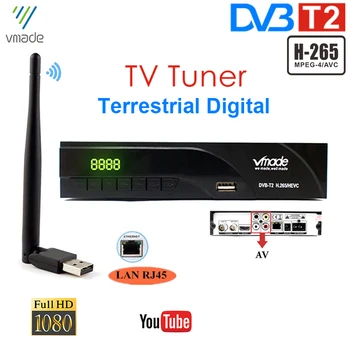 

DVB T2 Terrestrial Digital TV Receiver TV Tuner H.265/HEVC TV Decoder Support Youtube Europe France Poland Spain TV BOX