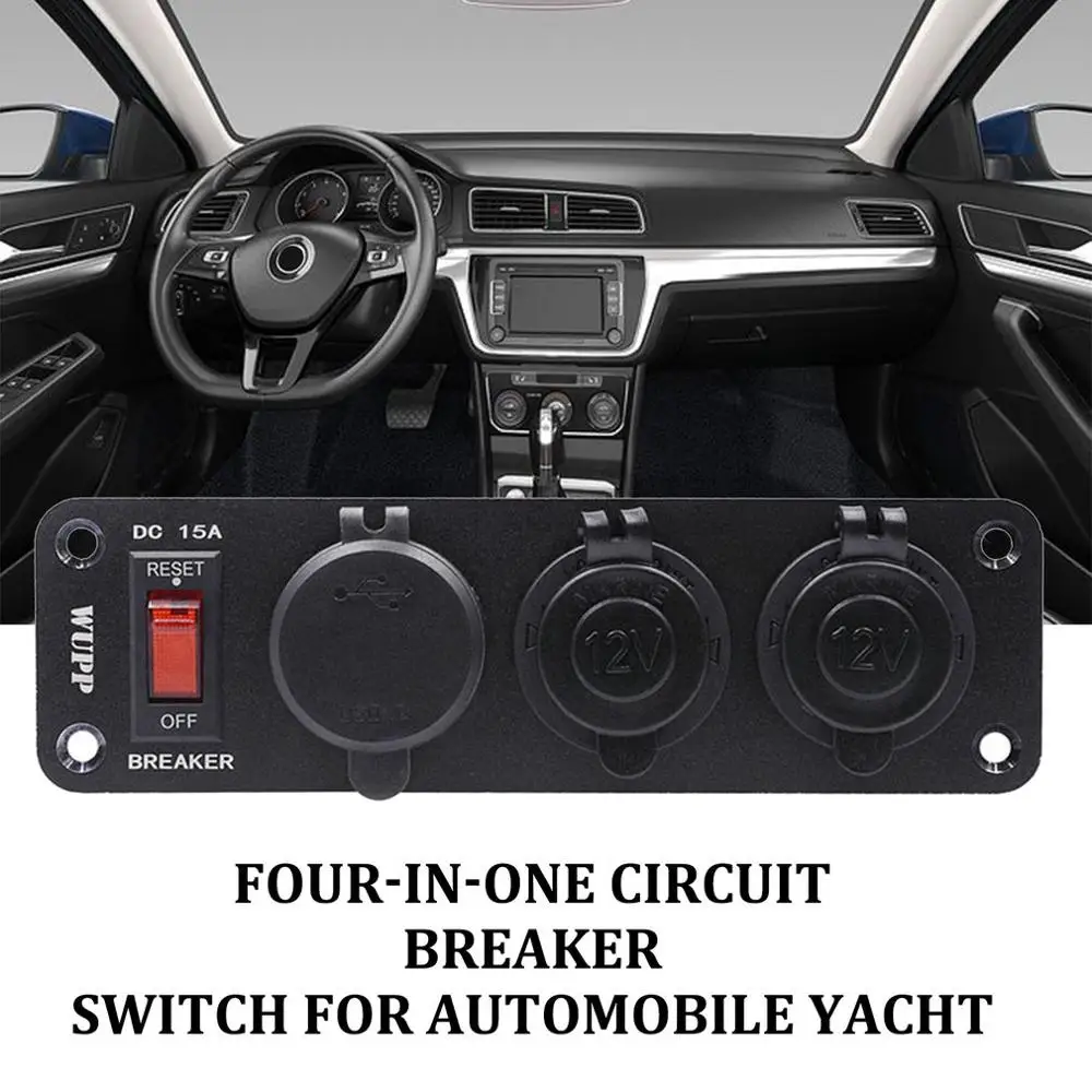 4 in 1 Switch Panel Dual USB Fast Charging Digital Display Voltage Meter Double Cigarette Lighter Socket for Auto Yacht
4 in 1 Switch Panel Dual USB Fast Charging Digital Display Voltage Meter Double Cigarette Lighter Socket for Auto Yacht