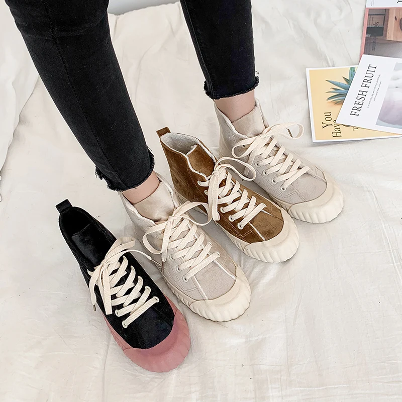 Black plus velvet canvas shoes female new Korean version of the wild students retro high shoes cotton shoes tide warm shoes
Black plus velvet canvas shoes female new Korean version of the wild students retro high shoes cotton shoes tide warm shoes