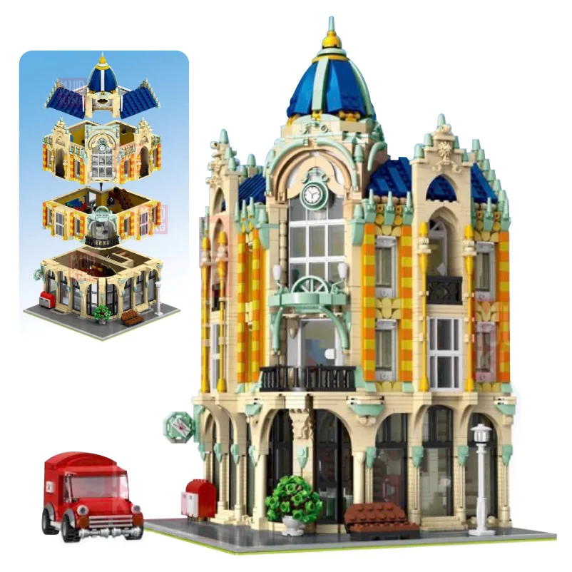 MOC Street View Creator Series Corner Post Office Building Blocks Bricks LED Light Model Toys Compatible Legoingres 10182 Gifts
MOC Street View Creator Series Corner Post Office Building Blocks Bricks LED Light Model Toys Compatible Legoingres 10182 Gifts