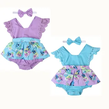 0-24Months Infant Baby Girl Floral Romper Dress +Headband 2pcs Set Summer Cute girl lace ruffle rompers
0-24Months Infant Baby Girl Floral Romper Dress +Headband 2pcs Set Summer Cute girl lace ruffle rompers