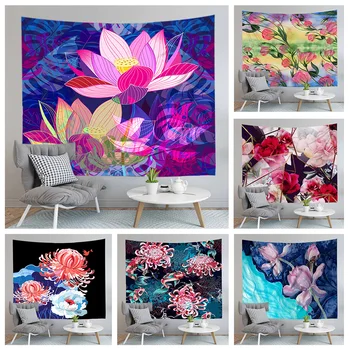 Colorful Bloom Flower Blanket Indian Tapestries Lotus Rose Flowers Wall Hanging Tapestry Curtain Large Size 
Colorful Bloom Flower Blanket Indian Tapestries Lotus Rose Flowers Wall Hanging Tapestry Curtain Large Size