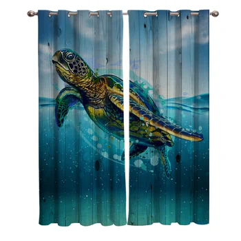 Sea Turtle Swimm Sky Blue Curtains for Windows Drapes Modern Printing Curtain For Living Room Bedroom 
Sea Turtle Swimm Sky Blue Curtains for Windows Drapes Modern Printing Curtain For Living Room Bedroom