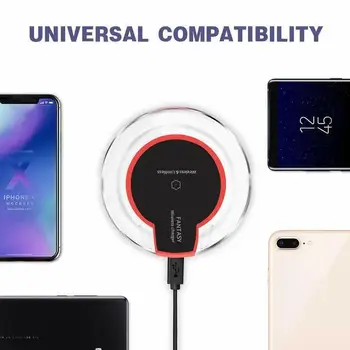 Qi Fast Wireless Charger Safe Intelligent Charge Automatic Off Automatic Temperature Power Control For iPhone Pad Charging L6E6
Qi Fast Wireless Charger Safe Intelligent Charge Automatic Off Automatic Temperature Power Control For iPhone Pad Charging L6E6
