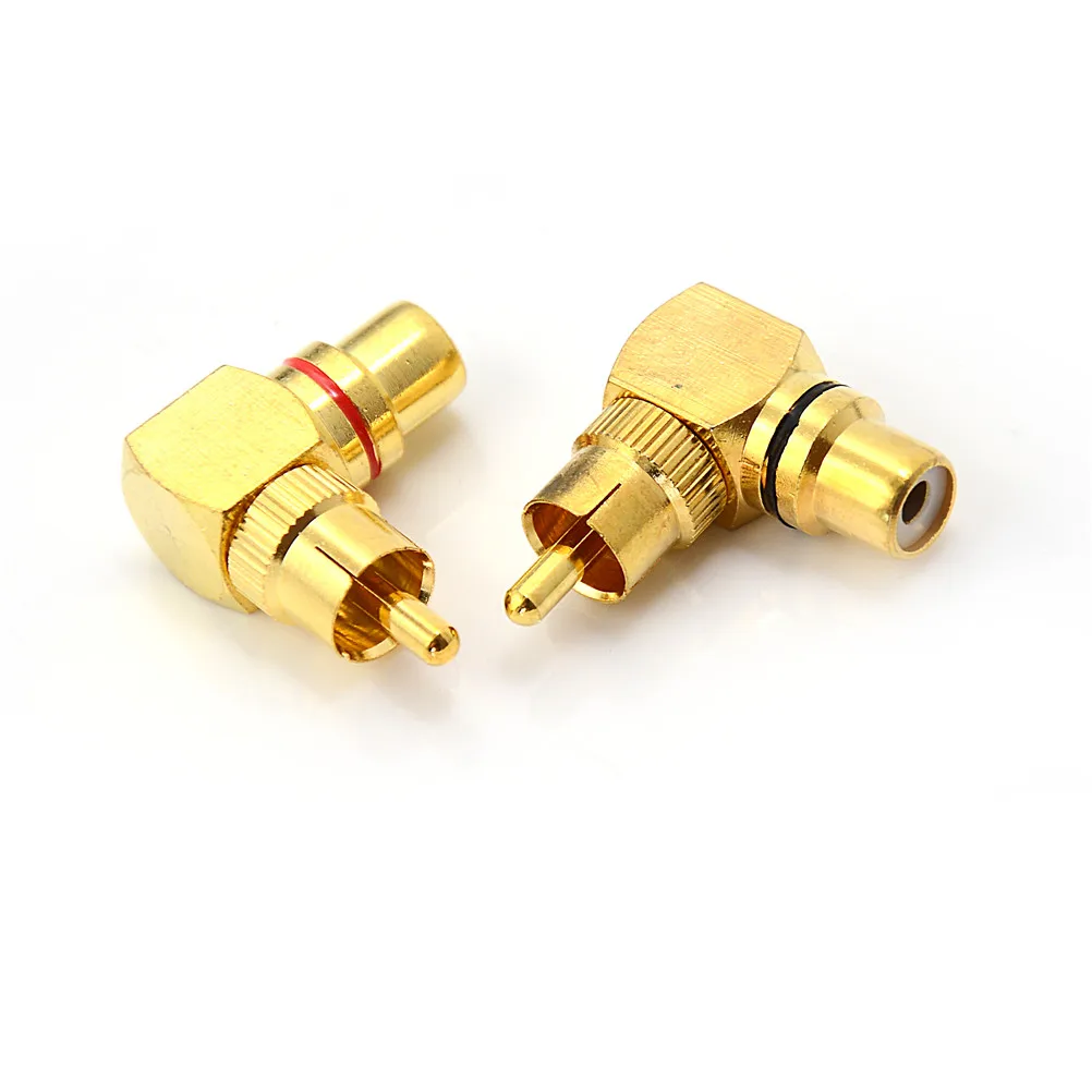 2pcs High Quality Brass RCA Right Angle Male To Female Gold Plated Connector Plug 90 Degree Adapters
2pcs High Quality Brass RCA Right Angle Male To Female Gold Plated Connector Plug 90 Degree Adapters