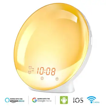 TWISTER.CK WiFi Smart App Voice Control LED 7 Colors Change Simulate Sunrise Sunset Awakening Alarm Clock 20 Level Brightness
TWISTER.CK WiFi Smart App Voice Control LED 7 Colors Change Simulate Sunrise Sunset Awakening Alarm Clock 20 Level Brightness
