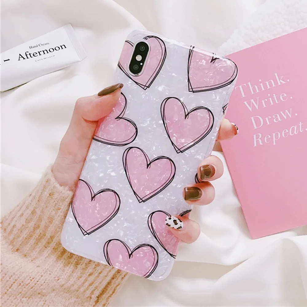 Glitter Pink Love Heart Shell Phone Case for IPhone 11 Case XS XR XS Max X 6 6S 7 8 Plus Soft Full Protective Cover Gift Coque
Glitter Pink Love Heart Shell Phone Case for IPhone 11 Case XS XR XS Max X 6 6S 7 8 Plus Soft Full Protective Cover Gift Coque