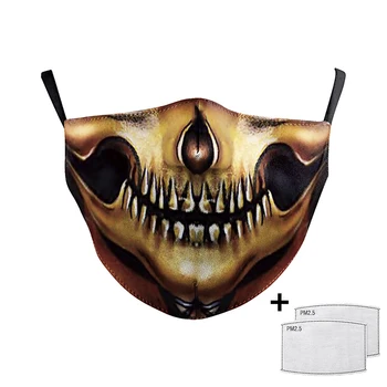 3D Skull Mouth Face Mask Dustproof and Anit PM2.5 Face Mask Washable and Reusable Earloops Mouth-muffle With 2 Free Filter Paper
3D Skull Mouth Face Mask Dustproof and Anit PM2.5 Face Mask Washable and Reusable Earloops Mouth-muffle With 2 Free Filter Paper