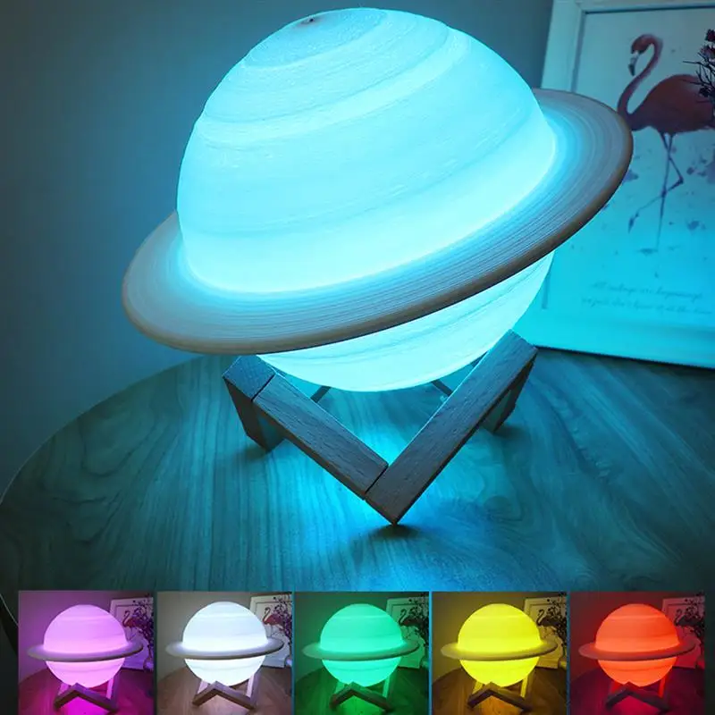 Rechargeable 3D Print Saturn Lamp Like Moon Lamp Night Light With 16 Colors Remote Touching Control For Children Gift Night Lamp
Rechargeable 3D Print Saturn Lamp Like Moon Lamp Night Light With 16 Colors Remote Touching Control For Children Gift Night Lamp