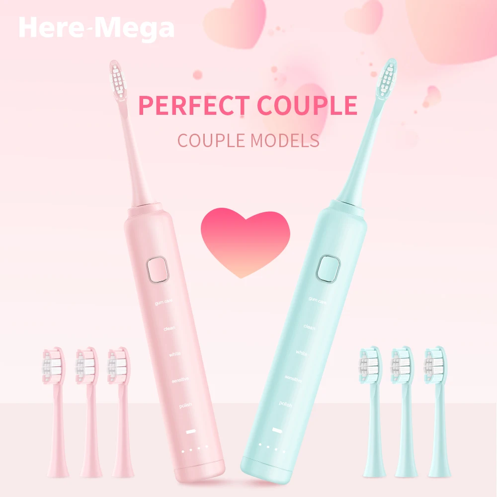 HERE MEGA Electric Toothbrush Ultrasonic Portable Automatic 5 Modes Smart Timer Tooth Brush Rechargeable Washable for Adults
HERE MEGA Electric Toothbrush Ultrasonic Portable Automatic 5 Modes Smart Timer Tooth Brush Rechargeable Washable for Adults