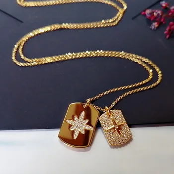 Baoyocn Luxury Real 925 Sterling Silver Yellow Gold Color Two Rectangles Carved Stars Pendants Adjustable Necklace Women Jewelry
Baoyocn Luxury Real 925 Sterling Silver Yellow Gold Color Two Rectangles Carved Stars Pendants Adjustable Necklace Women Jewelry