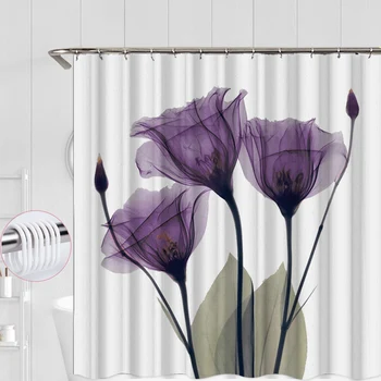 Soft Flower Printed Easy Install Shower Curtain With Hooks Fashion Modern Hotel Bathroom Decor 180x180cm Polyester Nordic Style 
Soft Flower Printed Easy Install Shower Curtain With Hooks Fashion Modern Hotel Bathroom Decor 180x180cm Polyester Nordic Style