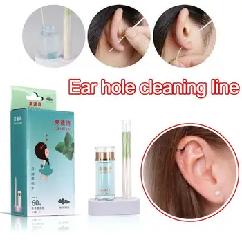 10ml Ear Hole Cleaning Solution With 60pcs Line Pierced Ear Clean Care Liquid Tools Kit Earrings Descaling Beauty Accessories
10ml Ear Hole Cleaning Solution With 60pcs Line Pierced Ear Clean Care Liquid Tools Kit Earrings Descaling Beauty Accessories