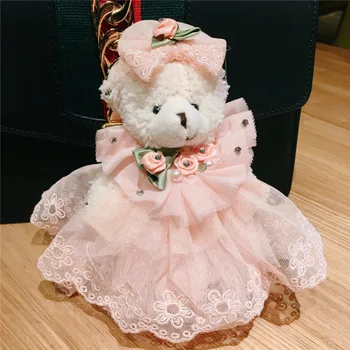 Large wedding dress, baby bear key chain, bag pendant, ladies Plush Bear car key chain pendant
Large wedding dress, baby bear key chain, bag pendant, ladies Plush Bear car key chain pendant