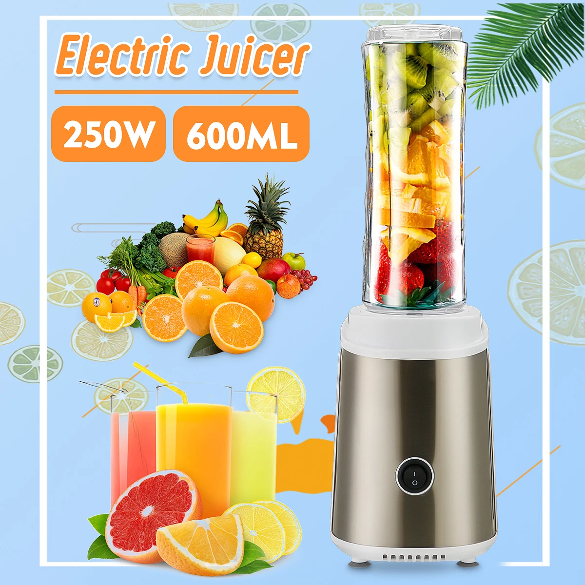 220V Stainless Steel Electric Juicer Blenders Fruit Extractors Food Milkshake Multifunction Juice Maker Machine EU Plug
220V Stainless Steel Electric Juicer Blenders Fruit Extractors Food Milkshake Multifunction Juice Maker Machine EU Plug