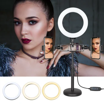 6 Inch Dimmable LED Ring Light Video Light with selfie Tabletop Tripod Phone Holder for Youtube Makeup Photo Studio Photography
6 Inch Dimmable LED Ring Light Video Light with selfie Tabletop Tripod Phone Holder for Youtube Makeup Photo Studio Photography