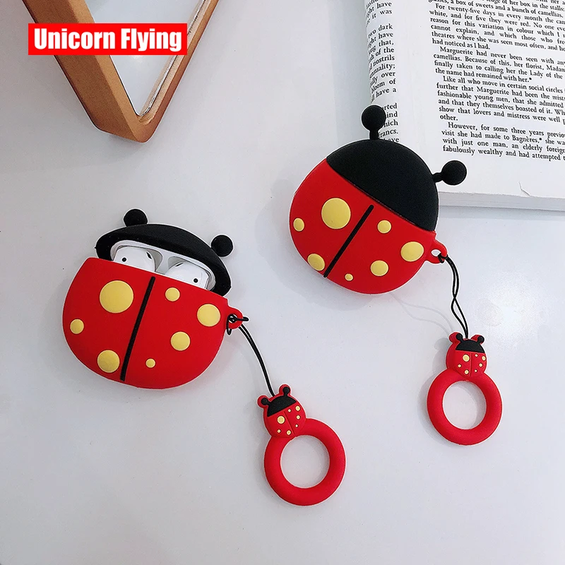 LinXiang 3D Cartoon Cute Coccinellidae Ladybird Ladybug Bluetooth Earphone Silicone Protective Case For Apple Airpods 1 2
LinXiang 3D Cartoon Cute Coccinellidae Ladybird Ladybug Bluetooth Earphone Silicone Protective Case For Apple Airpods 1 2