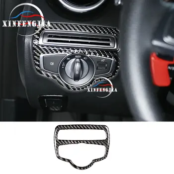 Real Carbon Fiber 1PCS Car Front Head Light Control Switch Panel Trim Frame For Mercedes-Benz C GLC Class W205 X253 16-20 
Real Carbon Fiber 1PCS Car Front Head Light Control Switch Panel Trim Frame For Mercedes-Benz C GLC Class W205 X253 16-20
