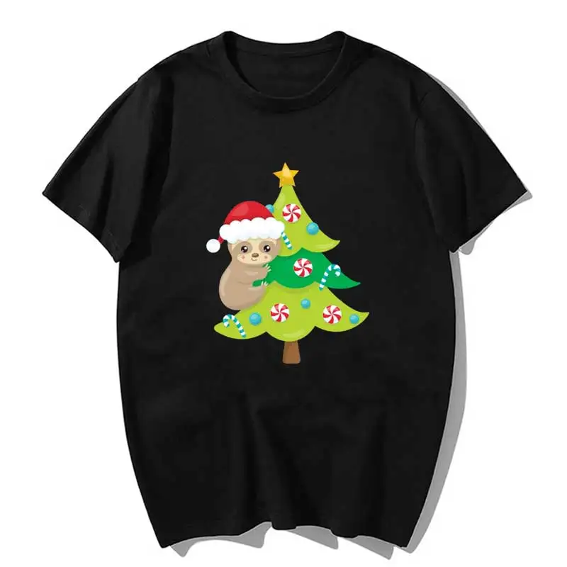 Sloth Christmas Santa Hat Climbing on A Christmas Tree Women's Love Feminina Ladies Ulzzang Cotton T Shirts Women Femme Clothes
Sloth Christmas Santa Hat Climbing on A Christmas Tree Women's Love Feminina Ladies Ulzzang Cotton T Shirts Women Femme Clothes