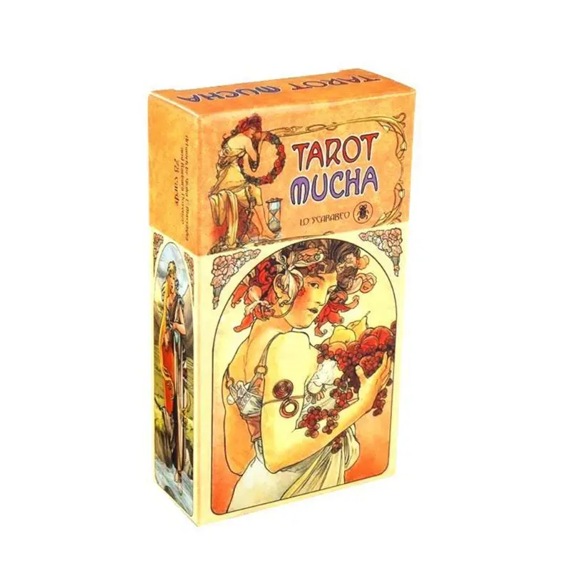 78pcs English Tarots Mucha Cards Deck Fate Divination Oracle Card Funny Family Board Game Party Game Playing Card 78pcs English Tarots Mucha Cards Deck Fate Divination Oracle Card Funny Family Board Game Party Game Playing Card