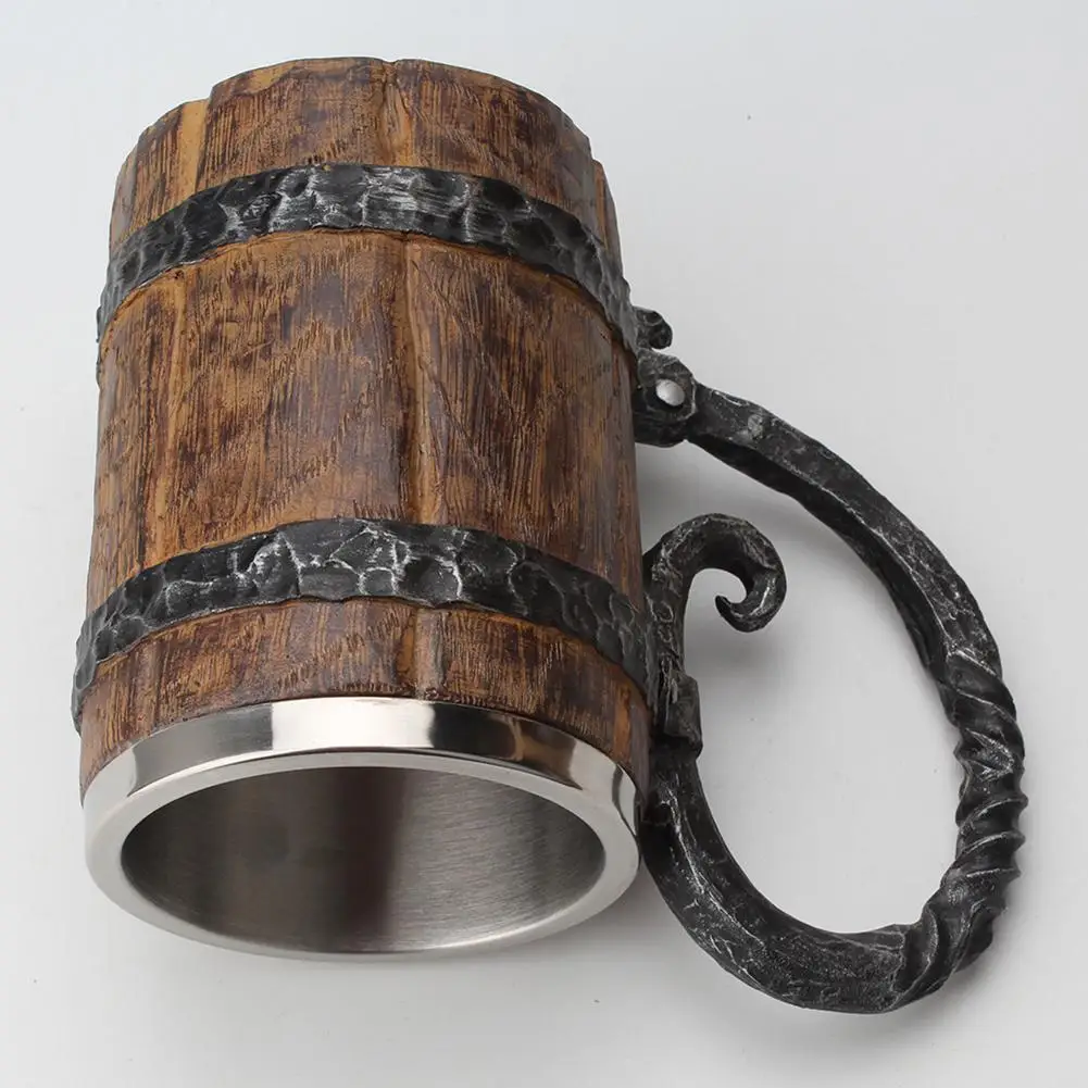 550ml Double Layer Beer Mugs Creative Simulation Wooden Barrel Design Mugs Drinking Cup Drinkware Coffee Tea Mug with Handle
550ml Double Layer Beer Mugs Creative Simulation Wooden Barrel Design Mugs Drinking Cup Drinkware Coffee Tea Mug with Handle
