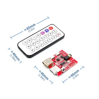 Car Bluetooth 4.1 MP3 WAV Decoding Board 3W Speaker Amplifier Audio Receiver Module Support USB/TF/U-DISK/IR Remote Control
Car Bluetooth 4.1 MP3 WAV Decoding Board 3W Speaker Amplifier Audio Receiver Module Support USB/TF/U-DISK/IR Remote Control