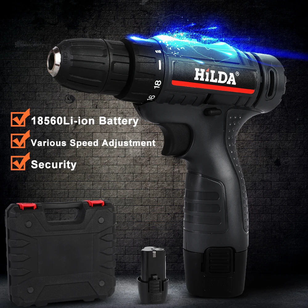 12V Electric Screwdriver Lithium Hand Charging Drill Battery Rechargeable Multi-function Cordless Drill DIY Power Tools
12V Electric Screwdriver Lithium Hand Charging Drill Battery Rechargeable Multi-function Cordless Drill DIY Power Tools