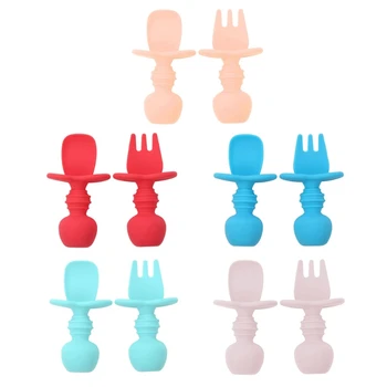 Baby Feeding Spoon Fork Set Soft Silicone Feeding Flatware Set Safe Training Spoon For Baby Girls Boys
Baby Feeding Spoon Fork Set Soft Silicone Feeding Flatware Set Safe Training Spoon For Baby Girls Boys