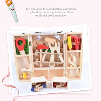 Funny Children Simulation Toolbox Wooden Toy Multi-functional Classic Practical Pretend Play Disassembly Repair Tools Kit
Funny Children Simulation Toolbox Wooden Toy Multi-functional Classic Practical Pretend Play Disassembly Repair Tools Kit