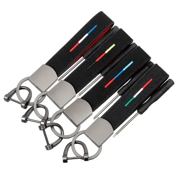 Fashion Horseshoe Buckle Keyring Embroidered Suede Leather Rope Leather Keychain Luxury Leather Key Chain Car Key Ring Llaveros
Fashion Horseshoe Buckle Keyring Embroidered Suede Leather Rope Leather Keychain Luxury Leather Key Chain Car Key Ring Llaveros