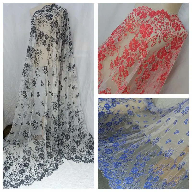 300CM * 150CM Two-color High-end Eyelash Lace Clothing Accessories DIY Home Curtain Dress Material RS2463 | Дом и сад