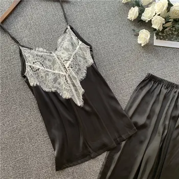 FZSLCYIYI Sexy Sleepwear Set Sling Sleepwear Lingerie Lace Sling And trousers Pajama Set bayan gecelikler
FZSLCYIYI Sexy Sleepwear Set Sling Sleepwear Lingerie Lace Sling And trousers Pajama Set bayan gecelikler