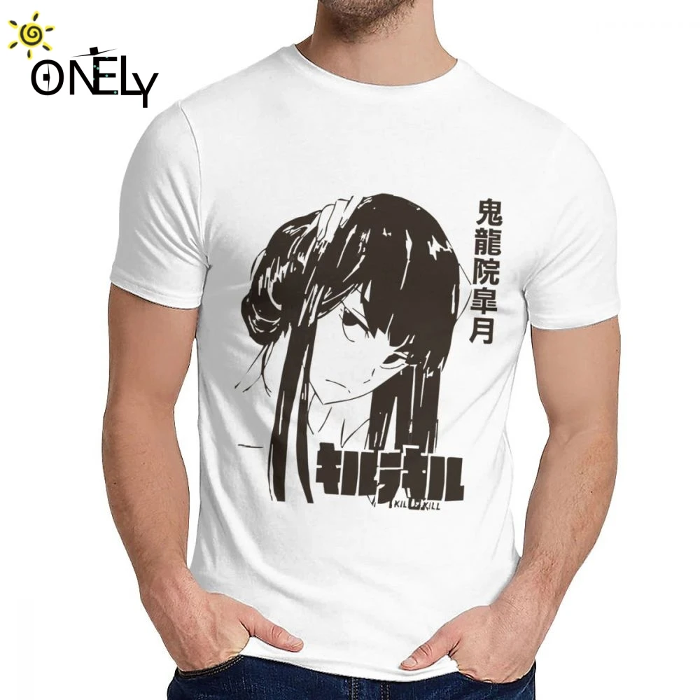 Мужская футболка Satsuki Kiryuin Kill La Great Harajuku с круглым вырезом Винтажная Футболка |
