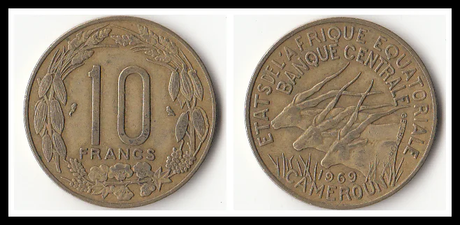 Монеты из Камеруна 10 франков Edition Africa 100% Real Original Coin Collection Unc Old|Безвалютные монеты| |