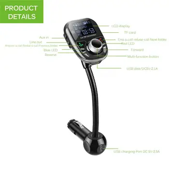 Hot Car Bluetooth MP3 Player FM Transmitter Modulator Hands-free Kit Support Two Mobile Phone to Connect at the Same Time
Hot Car Bluetooth MP3 Player FM Transmitter Modulator Hands-free Kit Support Two Mobile Phone to Connect at the Same Time