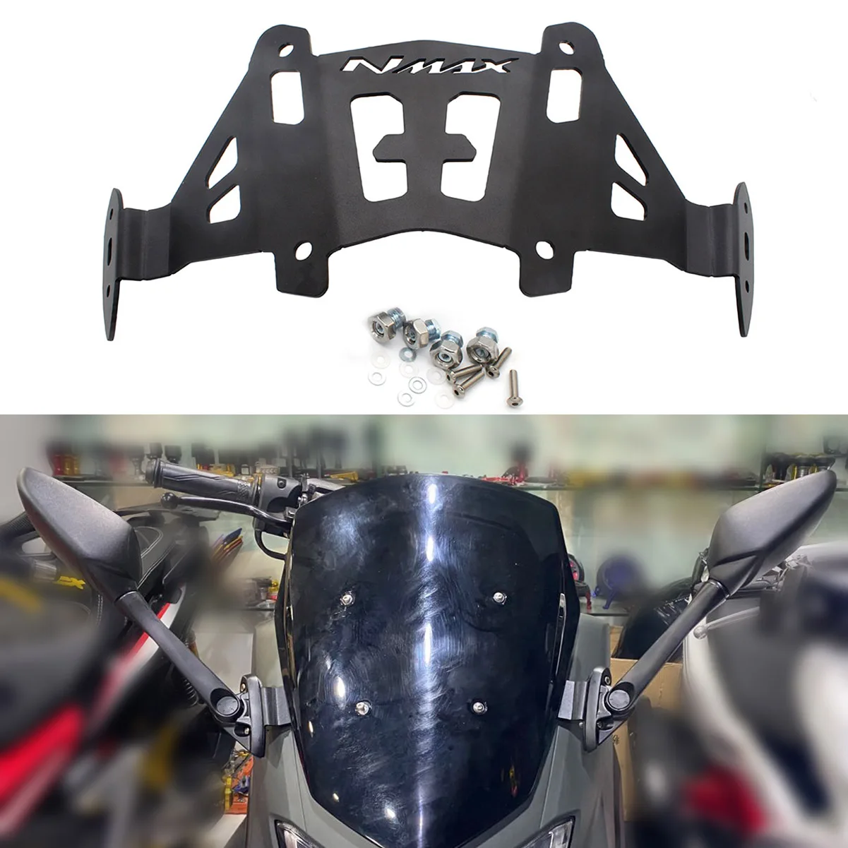 Зеркало заднего вида SEMSPEED 2020 для мотоциклов YAMAHA N MAX155 NMAX 155 125 кронштейн лобового