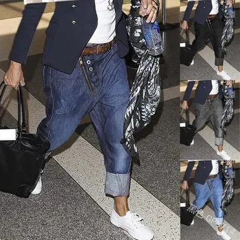 Puimentiua Men Loose Harem Denim Jean Pants Full Length Pockets Casual Fashion Men's Long Trousers 2020 New Hot
Puimentiua Men Loose Harem Denim Jean Pants Full Length Pockets Casual Fashion Men's Long Trousers 2020 New Hot