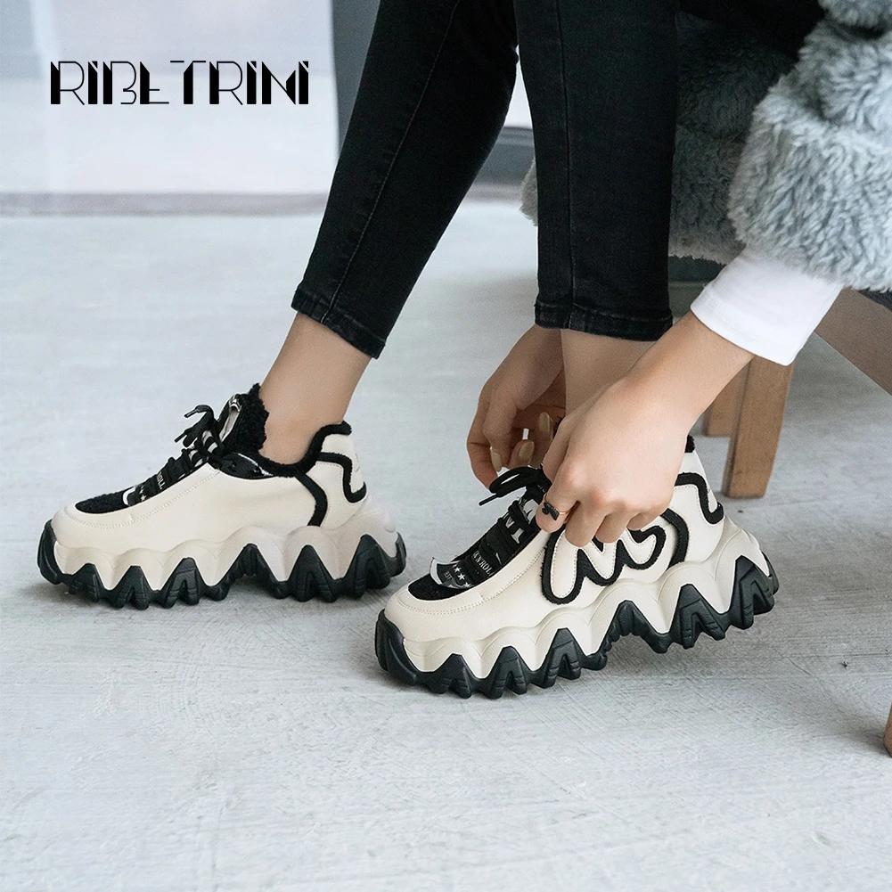 RIBETRINI Retro Female Casual Sport Office Shoes Woman Lace Up Chunky Heels Sneakers Women Genuine Leather Daddy Sneakers
RIBETRINI Retro Female Casual Sport Office Shoes Woman Lace Up Chunky Heels Sneakers Women Genuine Leather Daddy Sneakers
