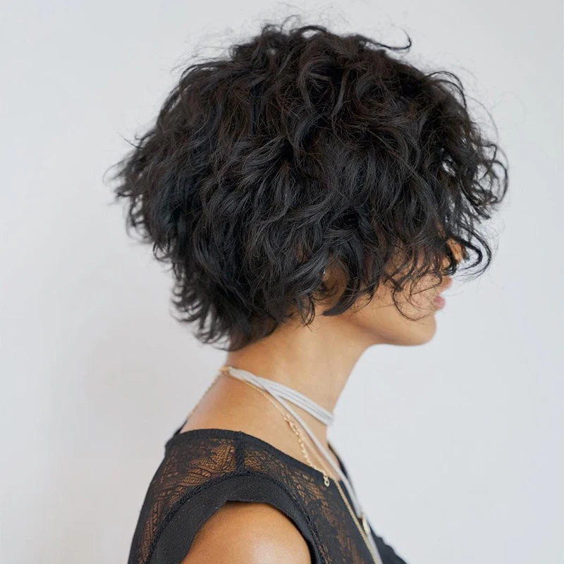 DI FEI Women Natural Colors short curly Hair Extension Clip 7 "10" High Temperature Synthetic Wig Clip Female Wig 
DI FEI Women Natural Colors short curly Hair Extension Clip 7 "10" High Temperature Synthetic Wig Clip Female Wig