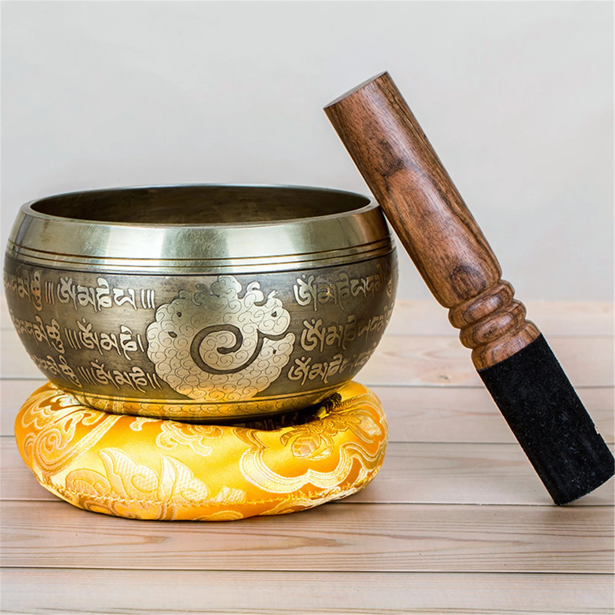 Gandhanra Classical Handmade Singing Bowl Set with Carving Mantra & Symbol,For Meditation,Chakra,Mindfulness,Sound Healing,Gift
Gandhanra Classical Handmade Singing Bowl Set with Carving Mantra & Symbol,For Meditation,Chakra,Mindfulness,Sound Healing,Gift