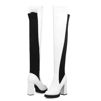 2020 Women Over the Knee Boots Fashion Mixed Color Women Long Boots Platform Square Heel Women Stretch Boots Big Size 34-43
2020 Women Over the Knee Boots Fashion Mixed Color Women Long Boots Platform Square Heel Women Stretch Boots Big Size 34-43