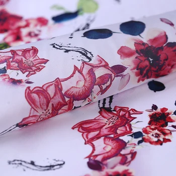 Flower Print Silk White Organza Fabric Wide 138cm 12 MM 
Flower Print Silk White Organza Fabric Wide 138cm 12 MM