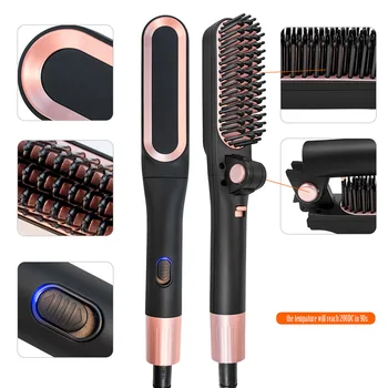 Beard Straightener Hair Straightening Brush Fast Heating Foldable Mini Hair Brush Portable FrizzFree Electric Straightening Comb 
Beard Straightener Hair Straightening Brush Fast Heating Foldable Mini Hair Brush Portable FrizzFree Electric Straightening Comb